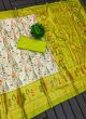 Traditional Pista Dola Silk Digital Print Saree