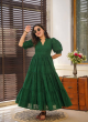 Trending Party Wear Bottle Green Gown