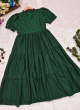 Trending Party Wear Bottle Green Gown