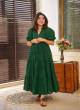 Trending Party Wear Bottle Green Gown