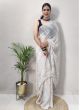 Trending Party Wear Grey Saree For Women