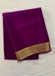 Wine Plain Mysore Silk Trendy Saree