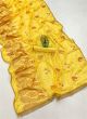 Women Brasso Embroidered Yellow Saree With Unstitched Blouse Piece