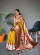 Wonderful Weaving Paithani Saree In Mustard