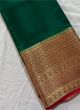 Woven Work Green Inspirational Contrast Border Saree