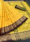 Awesome Weaving Yellow Weaving Saree