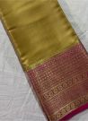 Captivating Mustard Yellow Contrast Border Saree