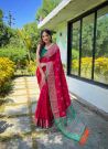 Captivating Pink Patola Silk Festival Wear Saree