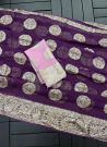 Charming Pink Viscose Georgette Weaving Saree