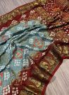 Comfortable Bandhej Silk Grey Saree