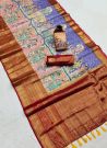 Glamorous Kalamkari Banarasi Silk Weaving Saree