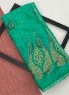 Green Ethnic Traditional Wear Woman Brasso Saree