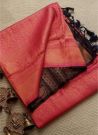 Impressive Orange Weaving Work Soft Silk Saree