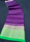 Impressive Organza Silk Wine Latest Design Plain Saree