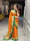 Latest Yellow Dola Silk Haldi Wear Saree With Blouse