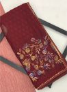 Maroon Brasso Designer Indian Women Wear Saree