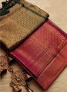 Maroon Weaving Work Traditional Kubera Pattu Saree