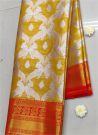 Stunning Yellow Pure Soft Tissue Banarasi Silk Traditional Saree