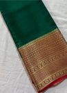 Woven Work Green Inspirational Contrast Border Saree